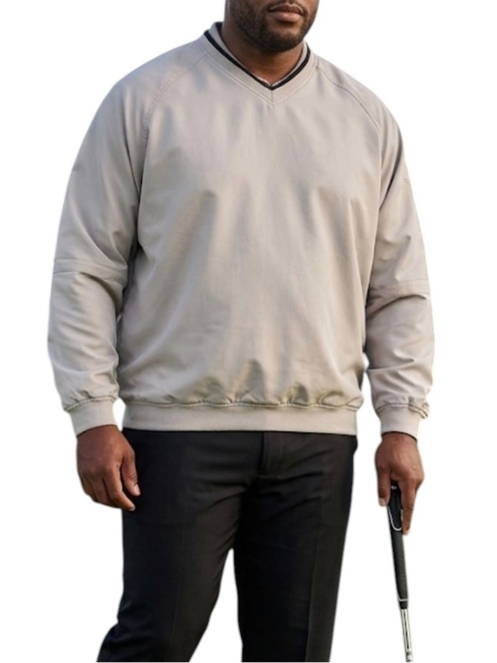 PGA Tour Men’s V-Neck Pullover Wind Weather Resistant Size XXL Zip Off Sleeves